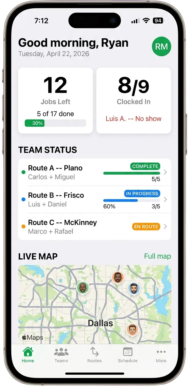 Team tracking