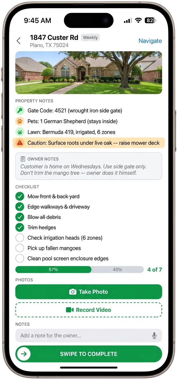 Job checklist